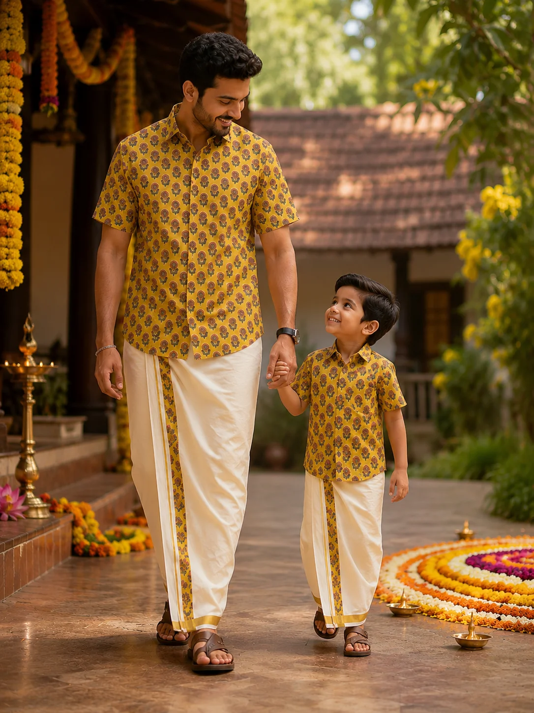 ONAM SHIRT - DHOTI COMBO ( PRE BOOK )